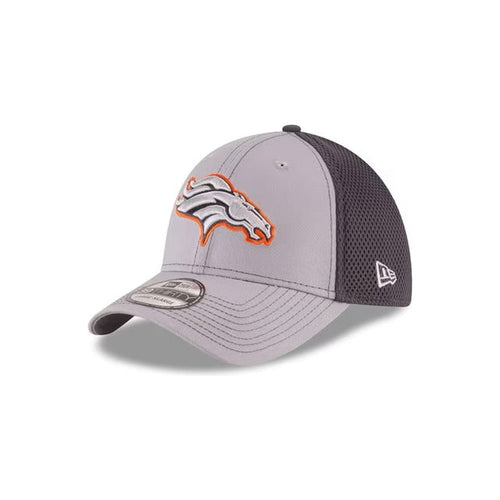 New Era Denver Broncos Neo 39THIRTY Stretch Fit Hat - Gray / Navy