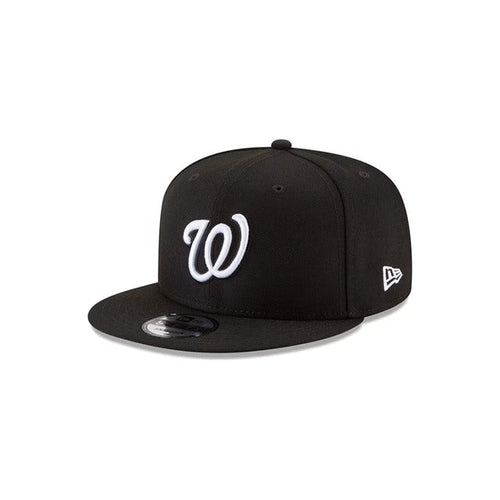 New Era Washington Nationals Black & White 9FIFTY Snapback Hat - Black