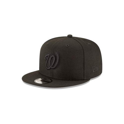 New Era Washington Nationals Black on Black 9FIFTY Snapback Hat - Black
