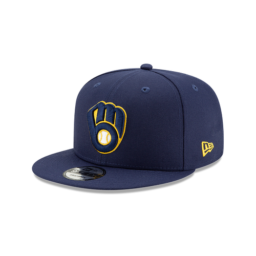 New Era Milwaukee Brewers Basic 9FIFTY Snapback Hat - Navy