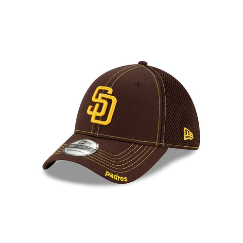 New Era San Diego Padres Neo 39THIRTY Stretch Fit Hat - Brown / Team Colors
