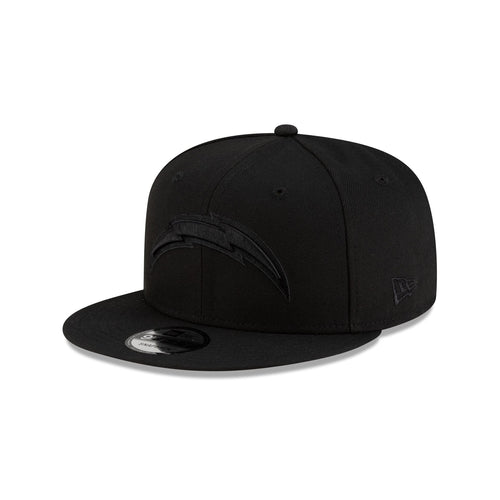 New Era Los Angeles Chargers Black on Black 9FIFTY Snapback Hat - Black