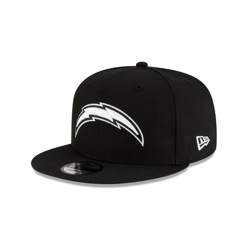 New Era Los Angeles Chargers Black & White 9FIFTY Snapback Hat - Black