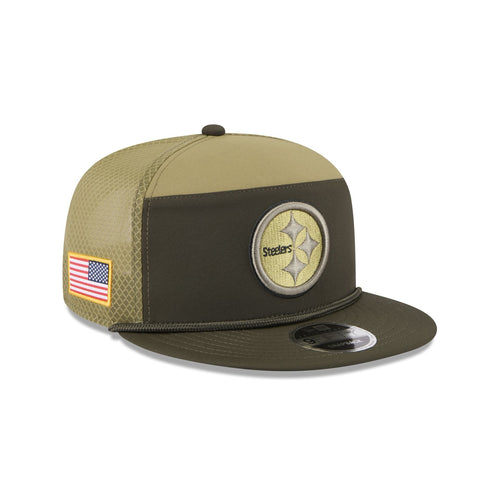 New Era Pittsburgh Steelers Salute to Service Split Panel 9FIFTY Trucker Hat - Digital Camo