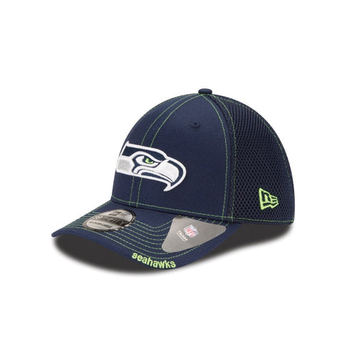 New Era Seattle Seahawks Neo 39THIRTY Stretch Fit Hat - Navy / Team Colors