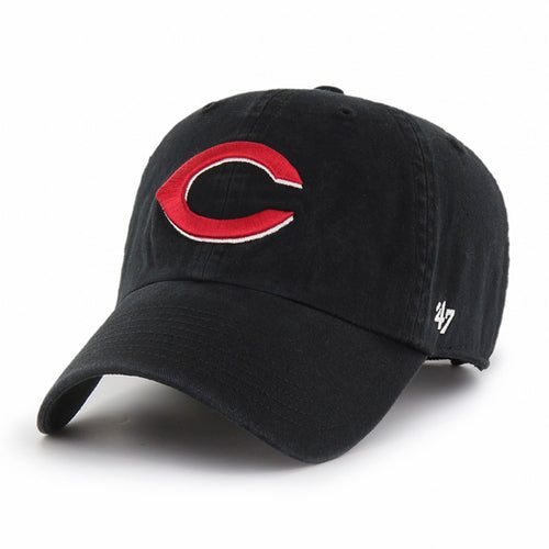 '47 Brand Cincinnati Reds Clean Up Adjustable Hat - Black