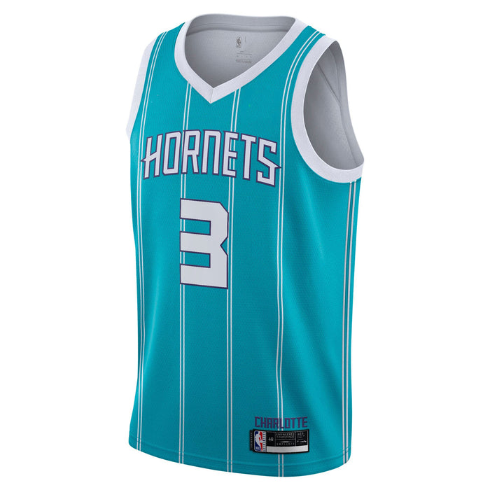 Terry Rozier Charlotte Hornets #3 Youth 8-20 Aqua Icon Edition Swingman Jersey (10-12)