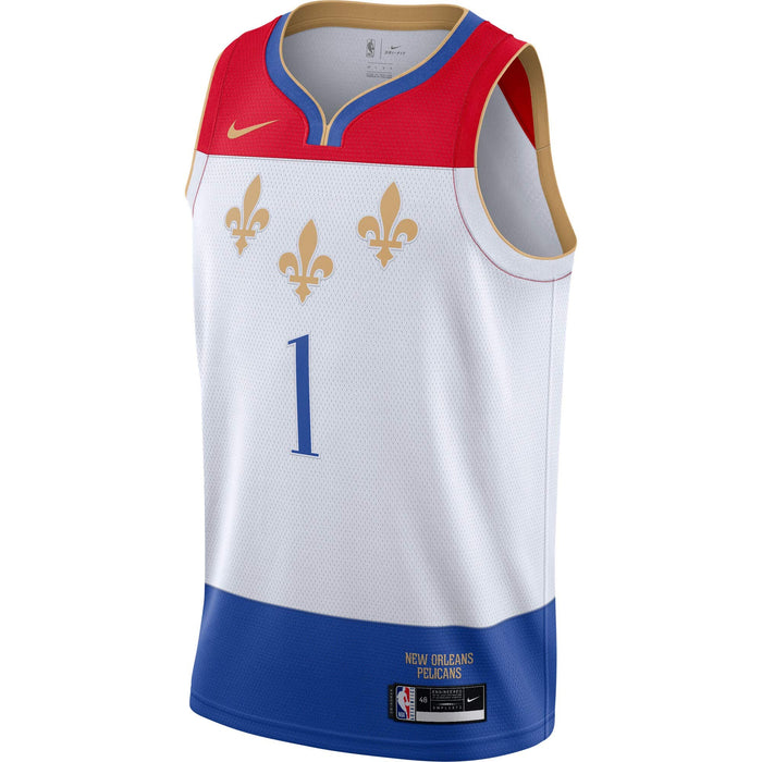 Zion Williamson New Orleans Pelicans #1 Youth 8-20 White City Edition Swingman Jersey (8)