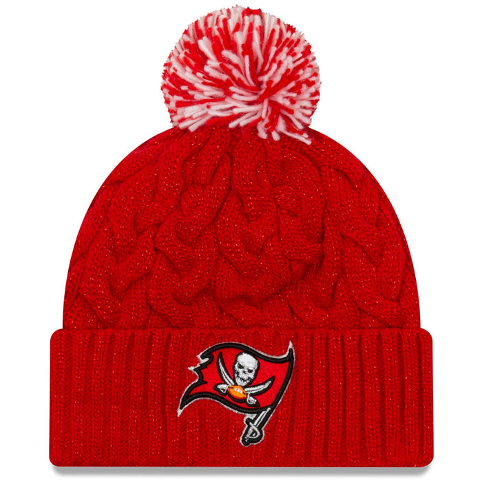 New Era Women's NFL Official Cozy Cable Knit Cuff Pom Beanie Hat