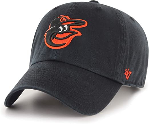 47 Brand MLB Clean Up Hat Baltimore Orioles Black