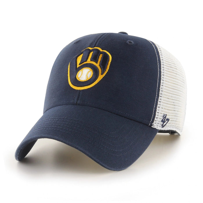 47 Brand MLB Flagship Wash MVP Hat Milwaukee Brewers Navy