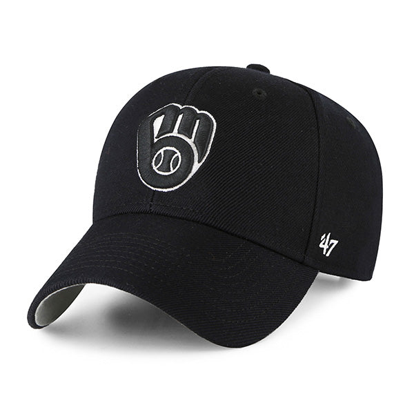 47 Brand MLB MVP Hat Milwaukee Brewers Black