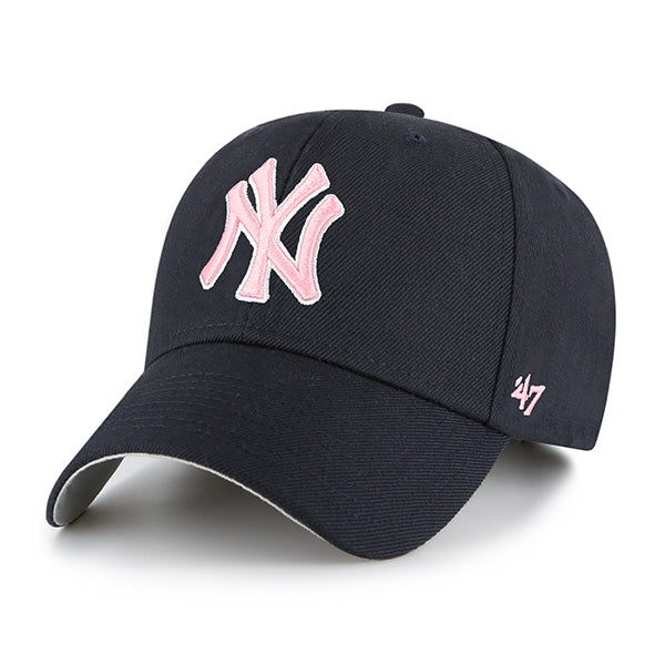 47 Brand MLB MVP Hat New York Yankees Black / Pink