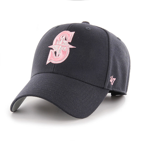 47 Brand MLB MVP Hat Seattle Mariners Black / Pink