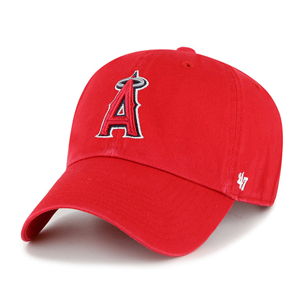 47 Brand MLB Clean Up Hat Los Angeles Angels Red