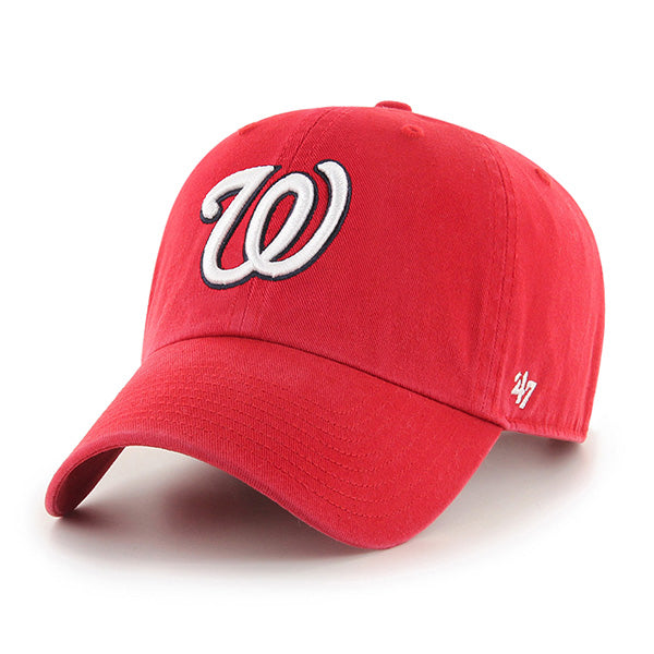 47 Brand MLB Clean Up Hat Washington Nationals Red