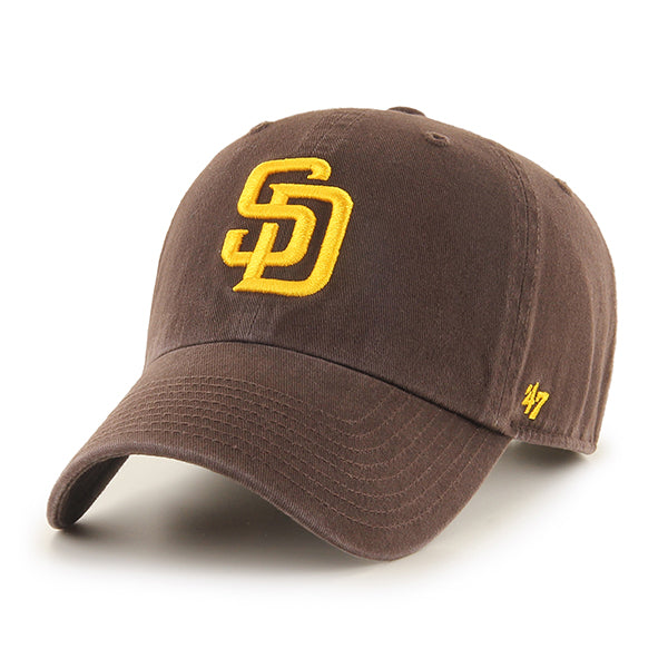 47 Brand MLB Clean Up Hat San Diego Padres Brown