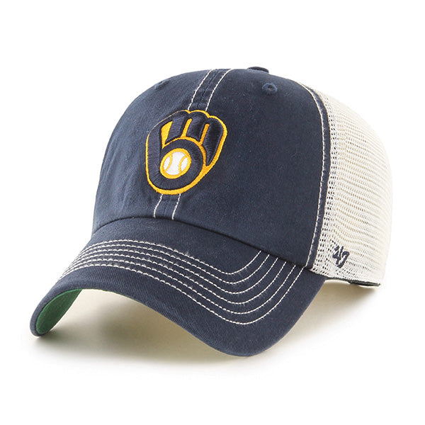 47 Brand MLB Trawler Clean Up Hat Milwaukee Brewers Navy