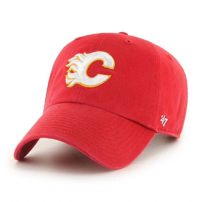 47 Brand NHL Clean Up Hat Calgary Flames Red