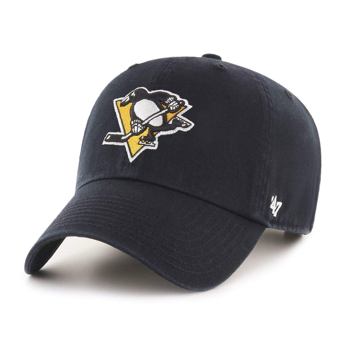 47 Brand NHL Clean Up Hat Pittsburgh Penguins Black