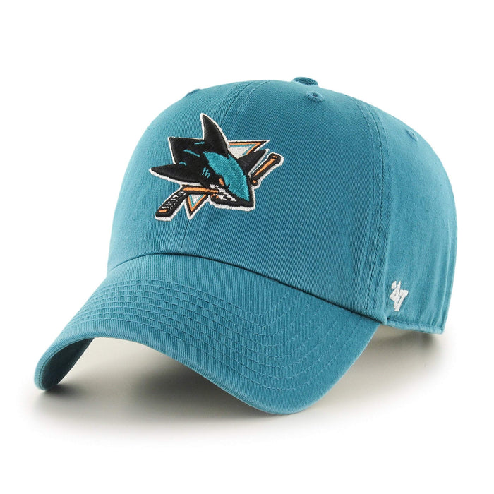 47 Brand NHL Clean Up Hat San Jose Sharks Teal