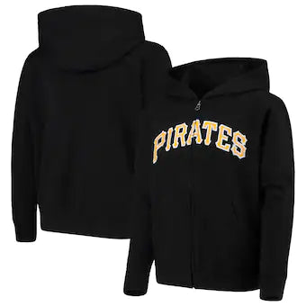 Outerstuff MLB Pittsburgh Pirates Youth Wordmark Full-Zip Hoodie