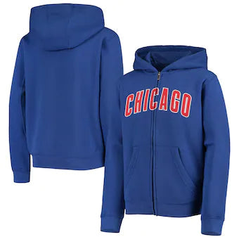 Outerstuff MLB Chicago Cubs Youth Wordmark Full-Zip Hoodie