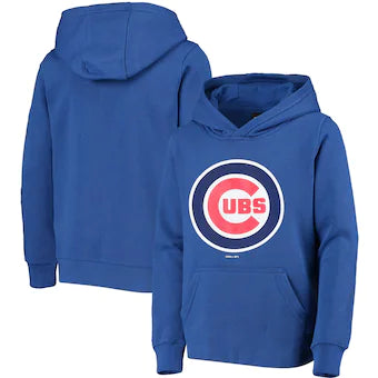 Outerstuff MLB Chicago Cubs Youth Primary Team Logo Pullover Hoodie - Royal