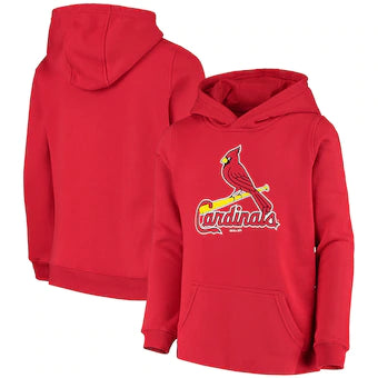 Outerstuff MLB St. Louis Cardinals Youth Primary Team Logo Pullover Hoodie - Red