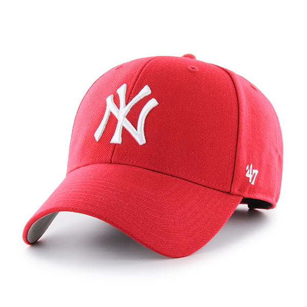 47 Brand New York Yankees MVP Adjustable Hat - Red - Front