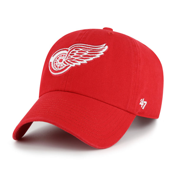 47 Brand Detroit Red Wings Clean Up Adjustable Hat - Red - Front