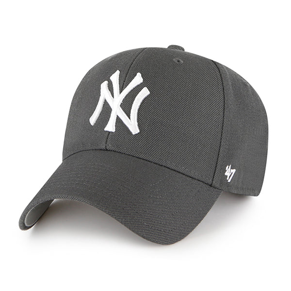 47 Brand New York Yankees MVP Adjustable Hat - Charcoal - Front