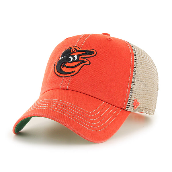 47 Brand Baltimore Orioles Trawler Clean Up Adjustable Hat - Orange/Green - Front