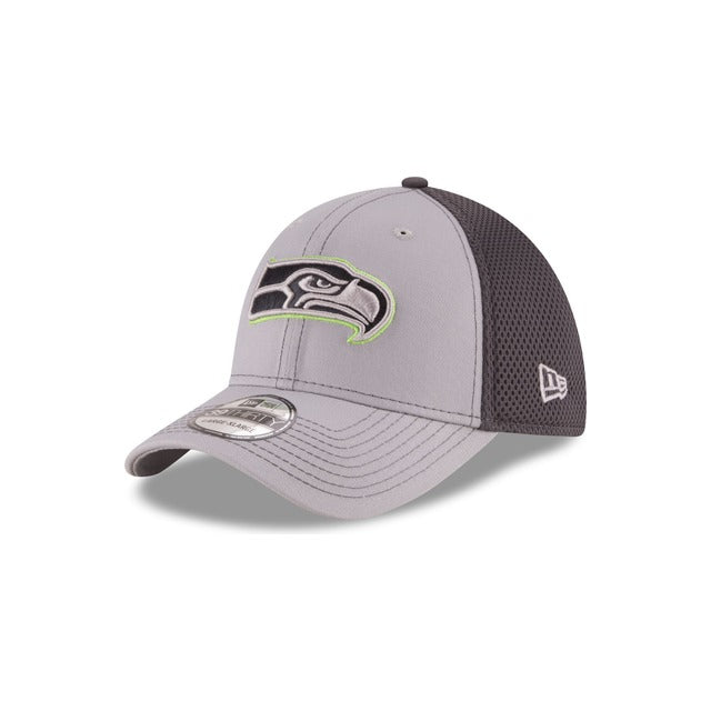 Seattle Seahawks Neo 39THIRTY Stretch Fit Hat - Gray / Navy