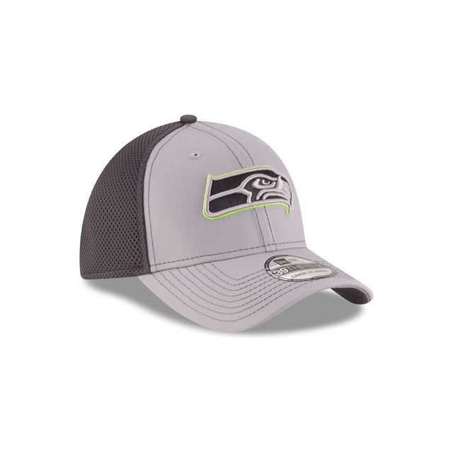 Seattle Seahawks Neo 39THIRTY Stretch Fit Hat - Gray / Navy