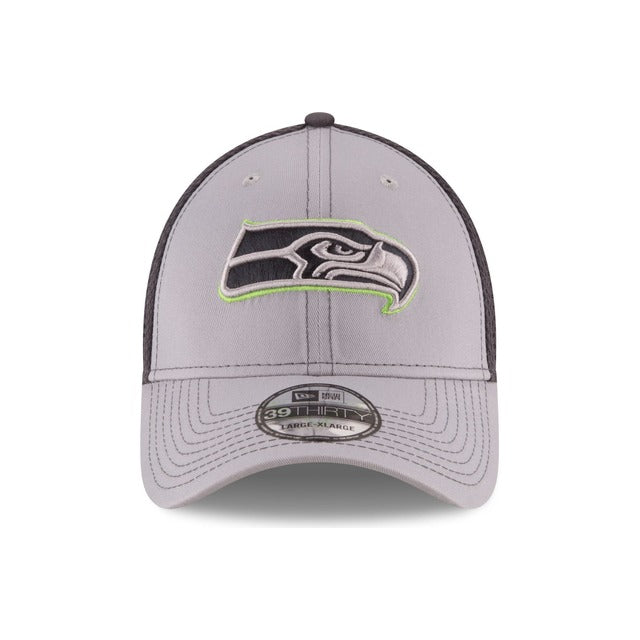Seattle Seahawks Neo 39THIRTY Stretch Fit Hat - Gray / Navy