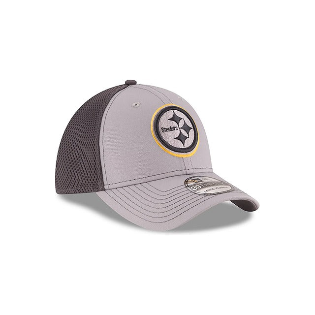 Pittsburgh Steelers Neo 39THIRTY Stretch Fit Hat - Gray / Navy