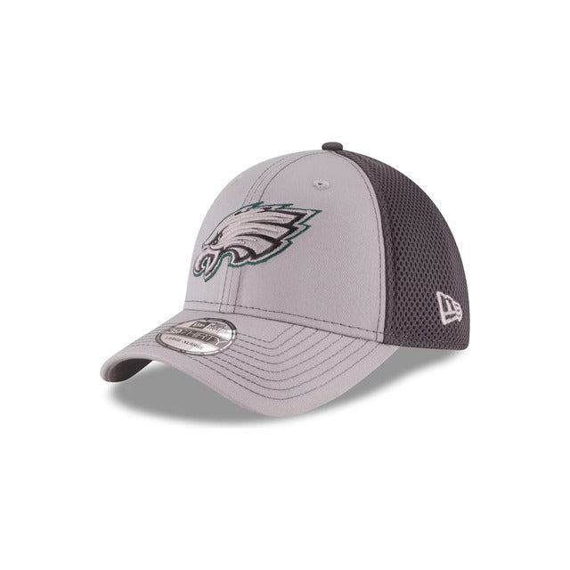 Philadelphia Eagles Neo 39THIRTY Stretch Fit Hat - Gray / Navy