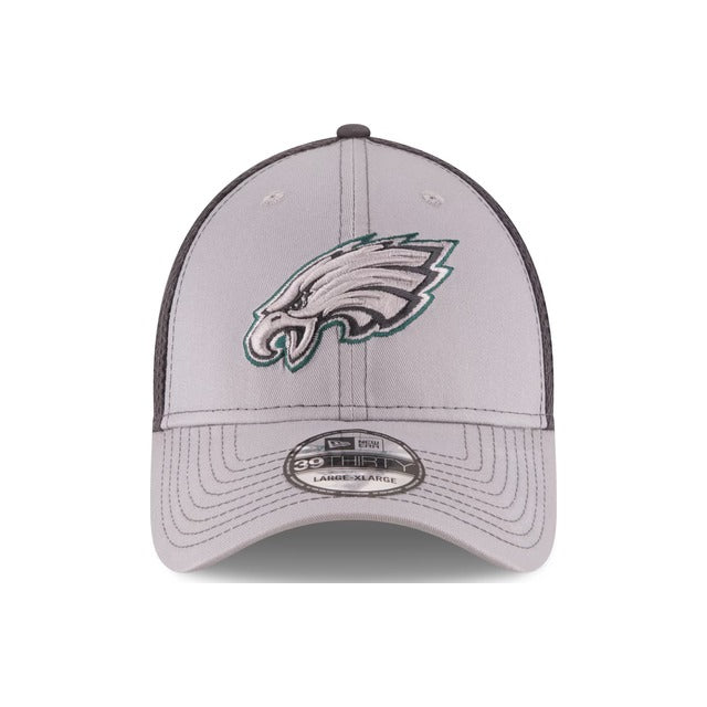 Philadelphia Eagles Neo 39THIRTY Stretch Fit Hat - Gray / Navy