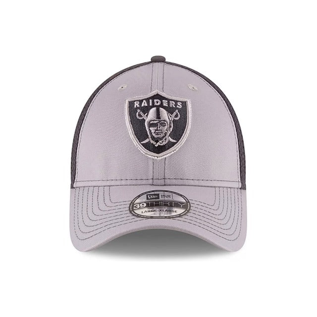 Las Vegas Raiders Neo 39THIRTY Stretch Fit Hat - Gray / Navy