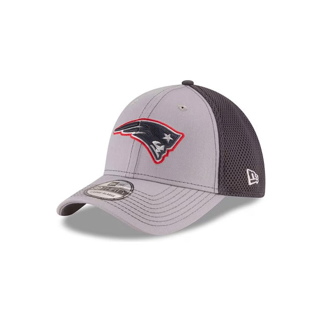 New England Patriots Neo 39THIRTY Stretch Fit Hat - Gray / Navy