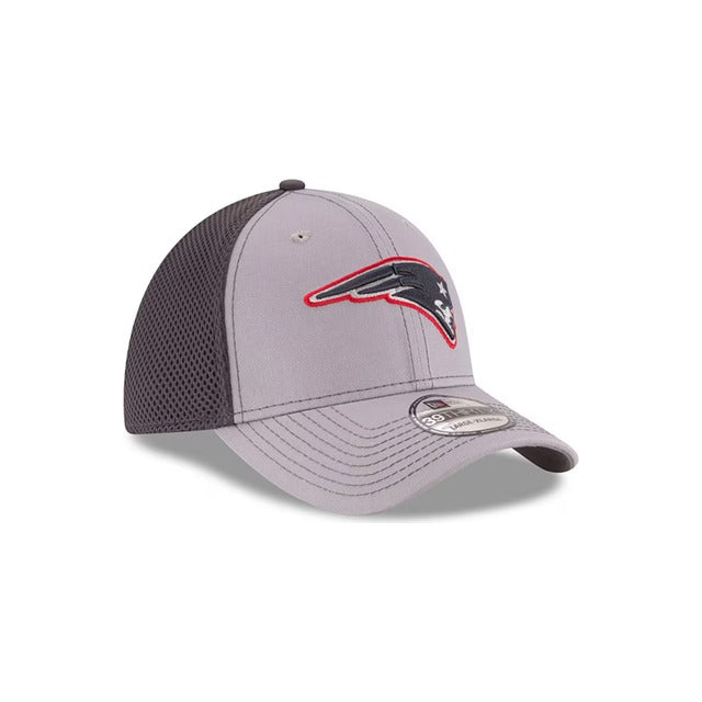 New England Patriots Neo 39THIRTY Stretch Fit Hat - Gray / Navy