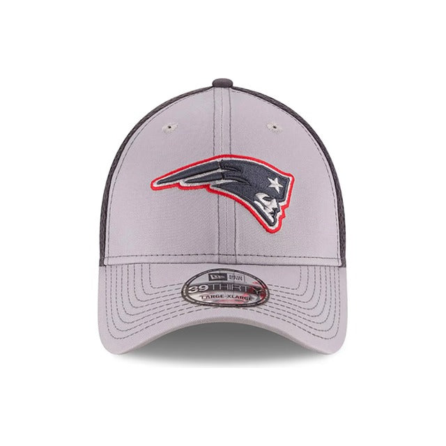 New England Patriots Neo 39THIRTY Stretch Fit Hat - Gray / Navy