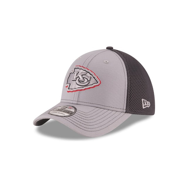 Kansas City Chiefs Neo 39THIRTY Stretch Fit Hat - Gray / Navy