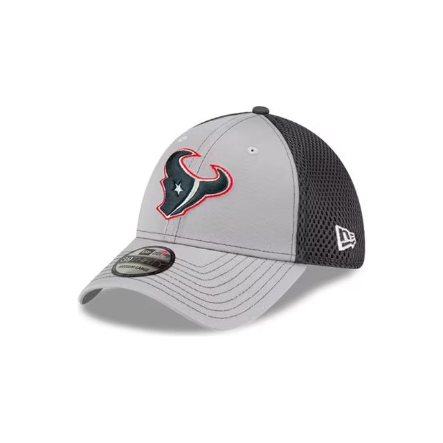 Houston Texans Neo 39THIRTY Stretch Fit Hat - Gray / Navy