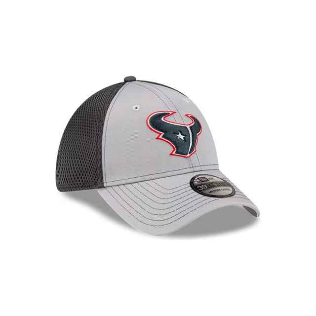 Houston Texans Neo 39THIRTY Stretch Fit Hat - Gray / Navy