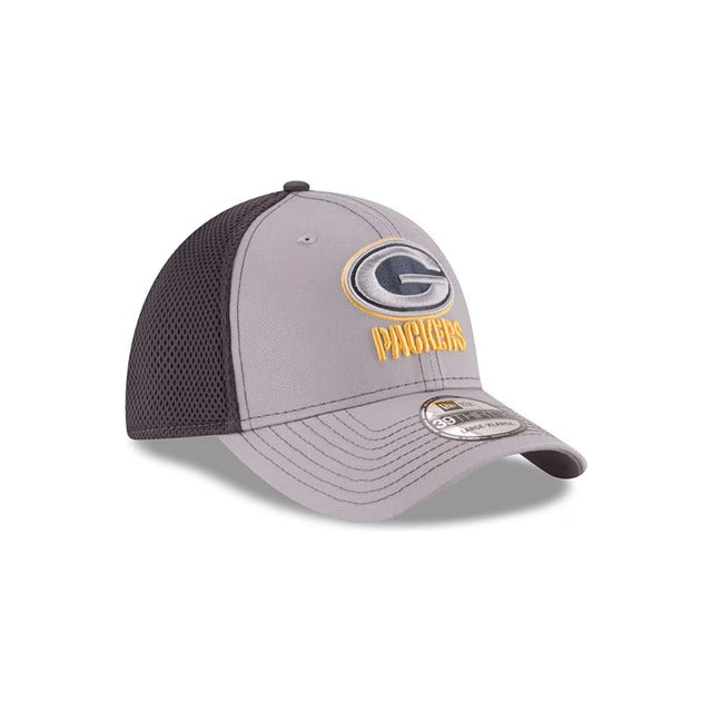Green Bay Packers Neo 39THIRTY Stretch Fit Hat - Gray / Navy