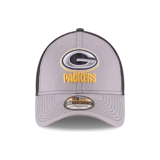 Green Bay Packers Neo 39THIRTY Stretch Fit Hat - Gray / Navy