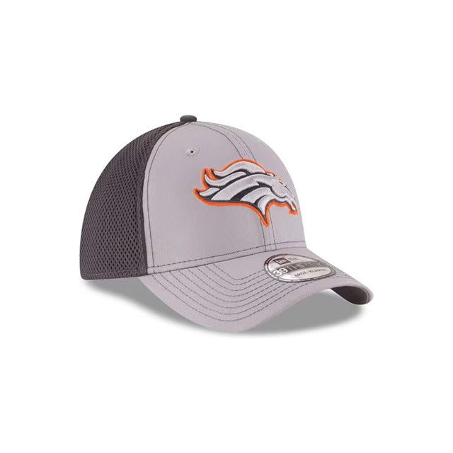 Denver Broncos Neo 39THIRTY Stretch Fit Hat - Gray / Navy