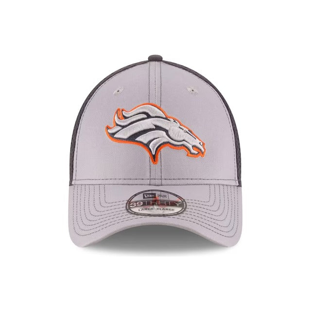 Denver Broncos Neo 39THIRTY Stretch Fit Hat - Gray / Navy